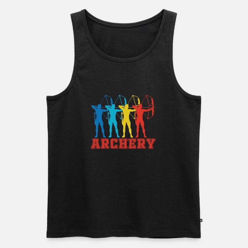 Bogenschiessen - Männer Premium Bio Tank Top - Schwarz