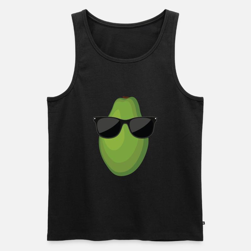 Papaya - Männer Premium Bio Tank Top - Schwarz