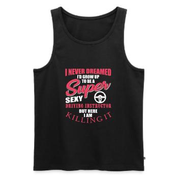 Driving instructor - Men's Premium Organic Tank Top - black - Front - AI Model Male 178 light (178cm)