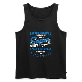 Speer Fischer - Männer Premium Bio Tank Top - Schwarz - Vorne - AI Model Male 178 light (178cm)