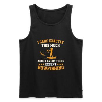 Bogenfischen Spruch - Männer Premium Bio Tank Top - Schwarz - Vorne - AI Model Male 178 light (178cm)