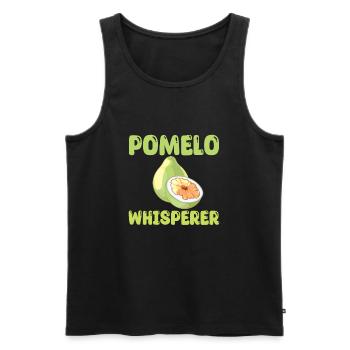 Pomelo Flüsterer - Männer Premium Bio Tank Top - Schwarz - Vorne - AI Model Male 178 light (178cm)