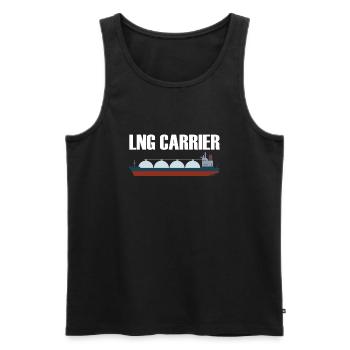 LNG Carrier - Men's Premium Organic Tank Top - black - Front - AI Model Male 178 light (178cm)