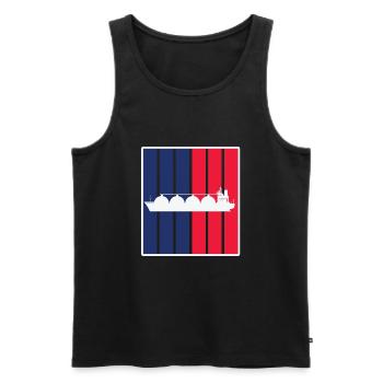 LNG Tanker - Männer Premium Bio Tank Top - Schwarz - Vorne - AI Model Male 178 light (178cm)