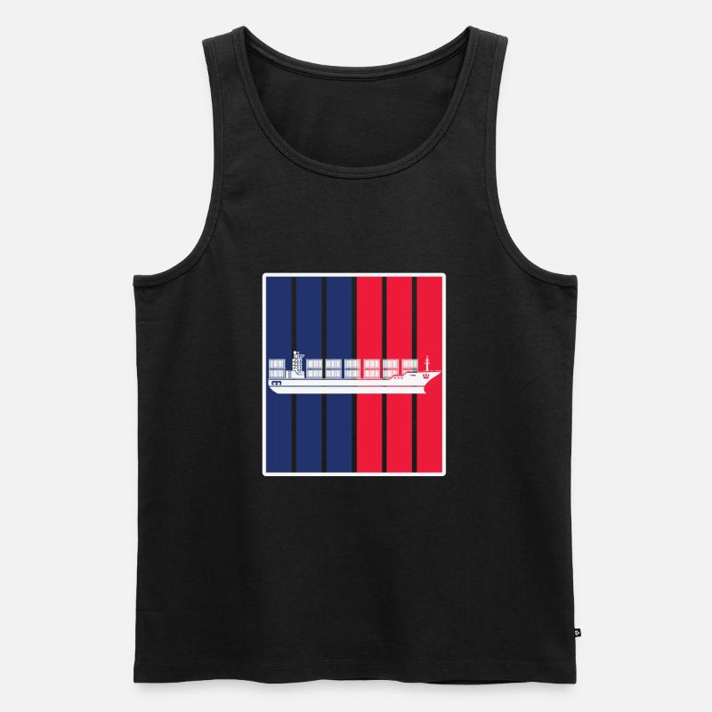 Containerschiff - Männer Premium Bio Tank Top - Schwarz
