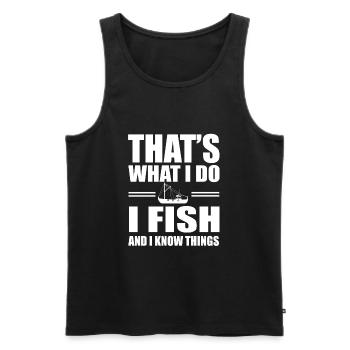 Fischkutter Fischen - Männer Premium Bio Tank Top - Schwarz - Vorne - AI Model Male 178 light (178cm)