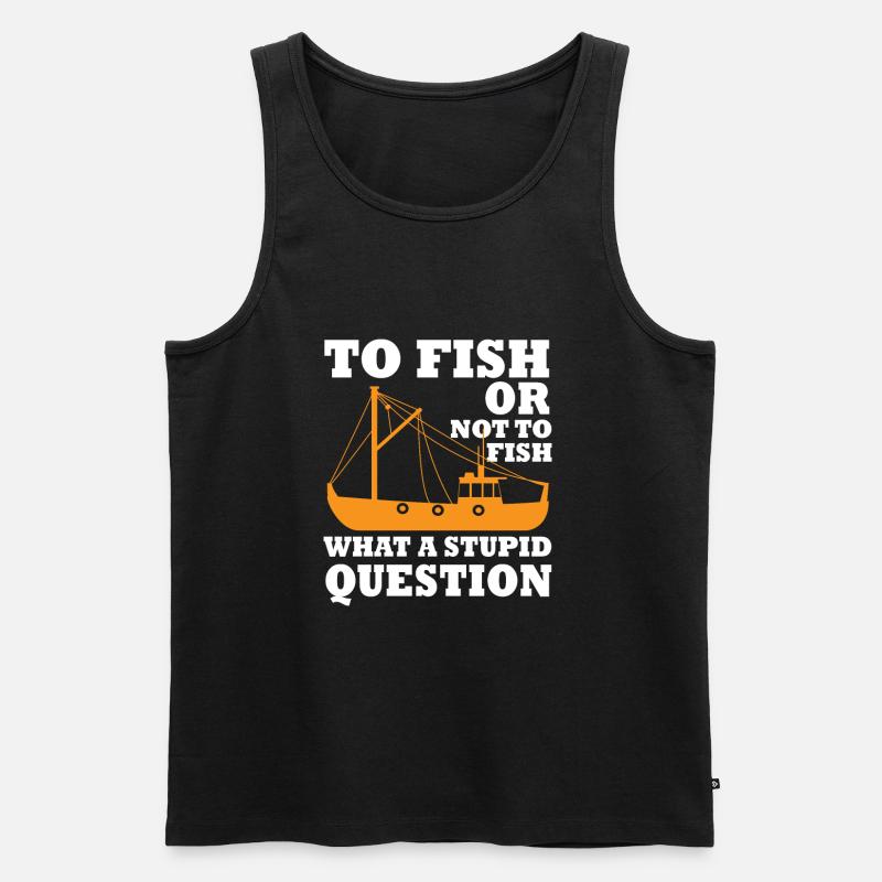 Fischkutter Fischen - Männer Premium Bio Tank Top - Schwarz