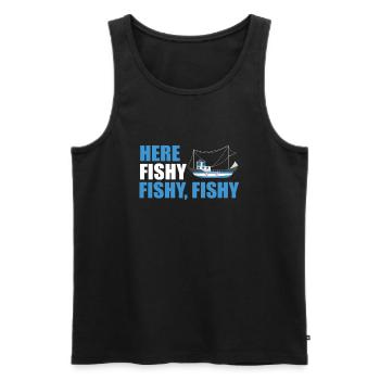 Fischkutter - Männer Premium Bio Tank Top - Schwarz - Vorne - AI Model Male 178 light (178cm)