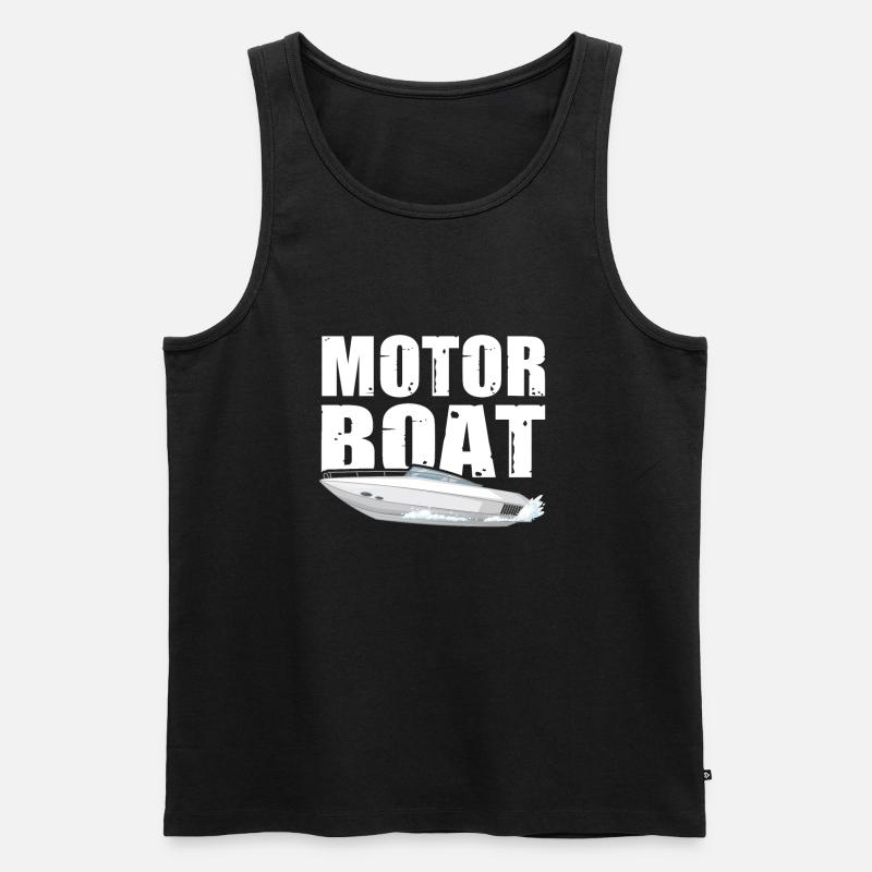 Motorboot - Männer Premium Bio Tank Top - Schwarz