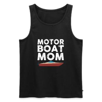 Great Motorboat Mom Outfit Motorboat For Women - Men's Premium Organic Tank Top - black - Front - AI Model Male 178 light (178cm)