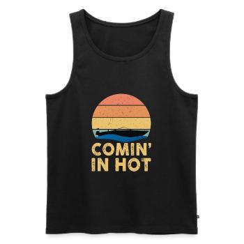 Komm In Heißes Motorboot - Männer Premium Bio Tank Top - Schwarz - Vorne - Michal (187cm)