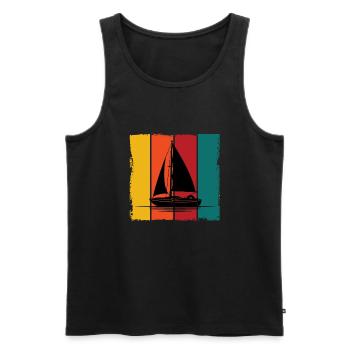 Yacht Segelboot Outfit Segelboot Skipper - Männer Premium Bio Tank Top - Schwarz - Vorne - AI Model Male 178 light (178cm)
