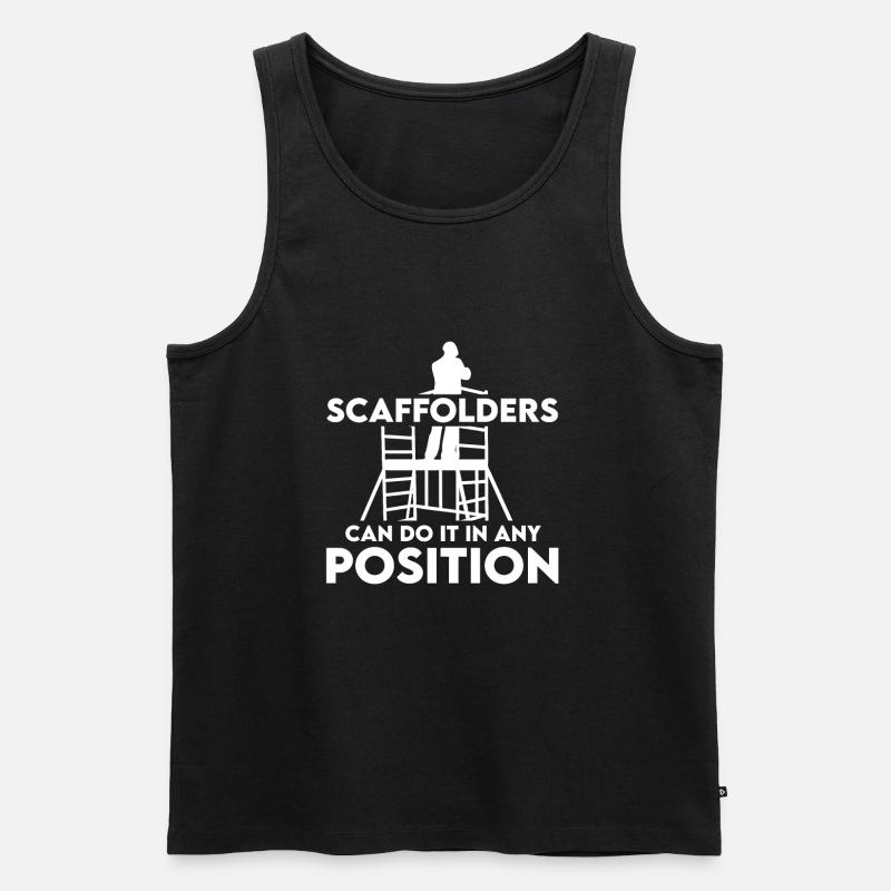 Lustiges Gerüstbauer Design - Männer Premium Bio Tank Top - Schwarz