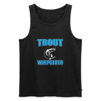 Trout Whisperer Fly Fishing - Men's Premium Organic Tank Top - black - Front - Michal (187cm)