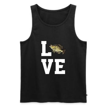 Liebe Crappie Angeln - Männer Premium Bio Tank Top - Schwarz - Vorne - AI Model Male 178 light (178cm)