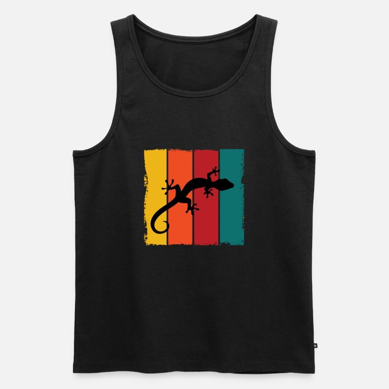 Leopardgecko - Männer Premium Bio Tank Top - Schwarz