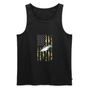 Lachsfischen In Den USA - Männer Premium Bio Tank Top - Schwarz - Vorne - Michal (187cm)