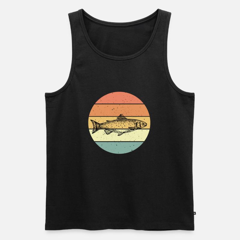 Wildlachs - Männer Premium Bio Tank Top - Schwarz