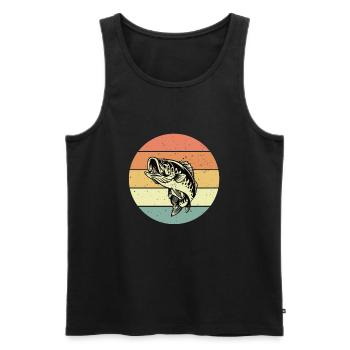 Barsch - Männer Premium Bio Tank Top - Schwarz - Vorne - AI Model Male 178 light (178cm)