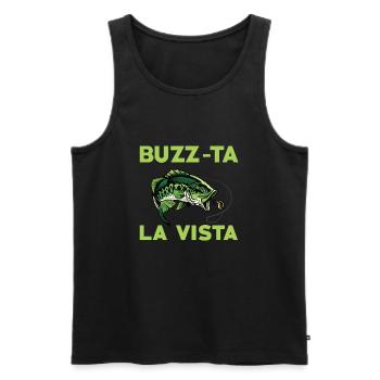 Buzz-ta La Vista Barschangeln - Männer Premium Bio Tank Top - Schwarz - Vorne - AI Model Male 178 light (178cm)