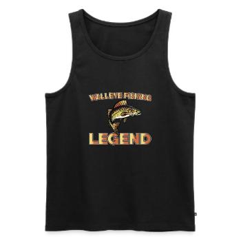 Große Walleye-fischerei-legende - Männer Premium Bio Tank Top - Schwarz - Vorne - Michal (187cm)