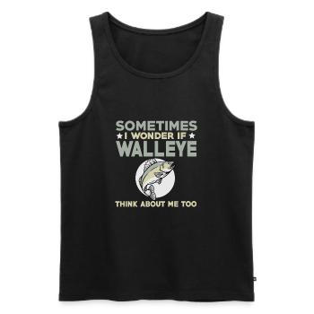 Drôle de walleye-fishing-lover-t-shirt - Débardeur bio Premium Homme - noir - Devant - Michal (187cm)