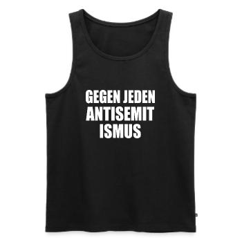 Gegen jeden antisemitismus - Männer Premium Bio Tank Top - Schwarz - Vorne - Michal (187cm)