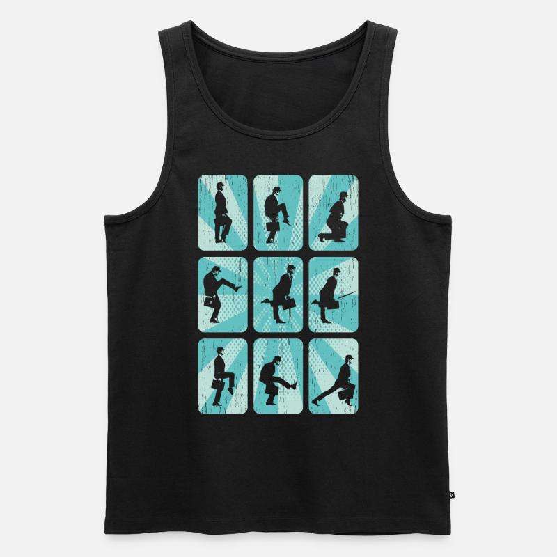 Grafik - Männer Premium Bio Tank Top - Schwarz