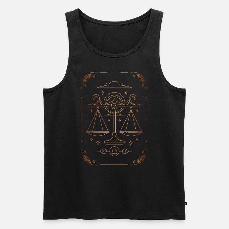 Zeichen der Waage: Sternbild - Männer Premium Bio Tank Top - Schwarz
