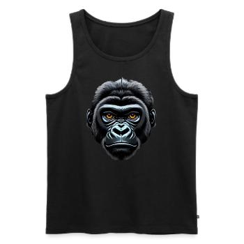 Gorille - Débardeur bio Premium Homme - noir - Devant - Michal (187cm)