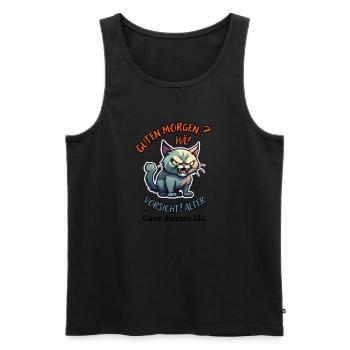 Good morning? Huh! Beware of old very thin ice - Men's Premium Organic Tank Top - black - Front - AI Model Male 178 light (178cm)