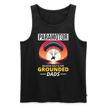 Motorschirmpilot Motorschirm Motorschirm - Männer Premium Bio Tank Top - Schwarz - Vorne - AI Model Male 178 light (178cm)