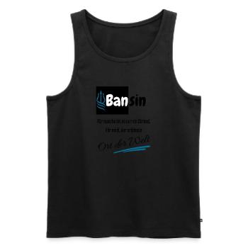 Bansin für mich der schönste Ort der Welt-Ostsee - Männer Premium Bio Tank Top - Schwarz - Vorne - AI Model Male 178 light (178cm)