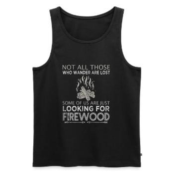 Nicht alle, die wandern, sind verloren - Männer Premium Bio Tank Top - Schwarz - Vorne - Michal (187cm)