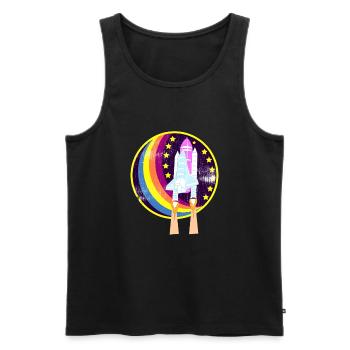 ASTRONAUTES - Débardeur bio Premium Homme - noir - Devant - Michal (187cm)