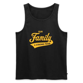 Our Family - A Strong Team - Men's Premium Organic Tank Top - black - Front - Michal (187cm)