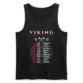 Viking World Tour-Wikinger Welttournee - Männer Premium Bio Tank Top - Schwarz - Vorne - Michal (187cm)