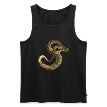Klapperschlange Crotalus Adamanteus Reptilien - Männer Premium Bio Tank Top - Schwarz - Vorne - Michal (187cm)