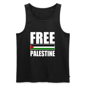 Free palestine - Men's Premium Organic Tank Top - black - Front - Michal (187cm)