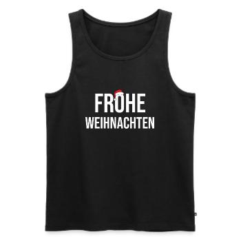 Merry Christmas - Men's Premium Organic Tank Top - black - Front - Michal (187cm)
