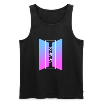 K-POP OTAKU Burn The Stage Design - Men's Premium Organic Tank Top - black - Front - AI Model Male 178 light (178cm)