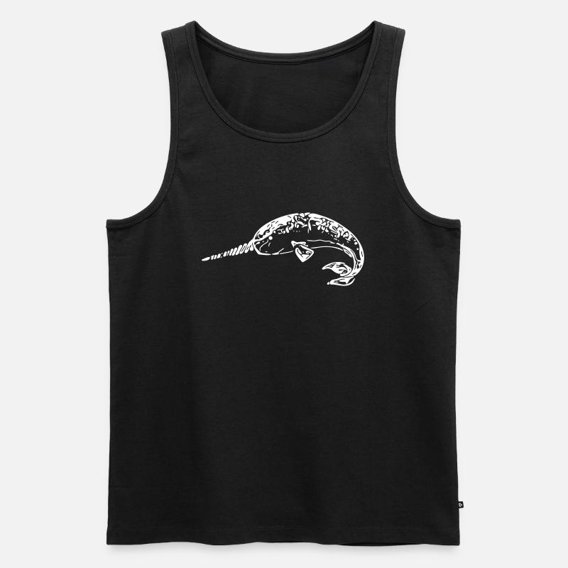 Narwal - Männer Premium Bio Tank Top - Schwarz