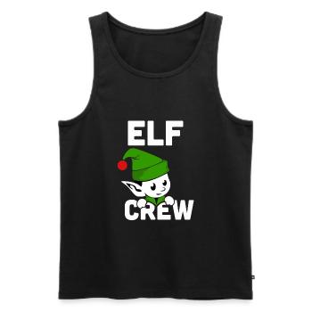 ELF CREW - Men's Premium Organic Tank Top - black - Front - Michal (187cm)