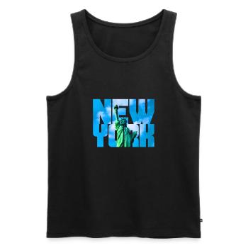 Statue of Liberty New York - Men's Premium Organic Tank Top - black - Front - AI Model Male 178 light (178cm)