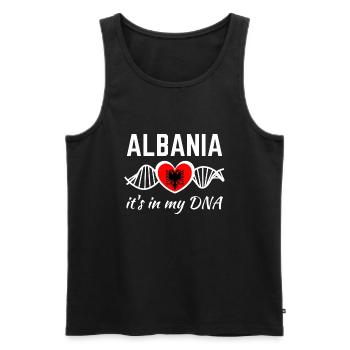 L'Albanie est dans mon ADN - Débardeur bio Premium Homme - noir - Devant - AI Model Male 178 light (178cm)