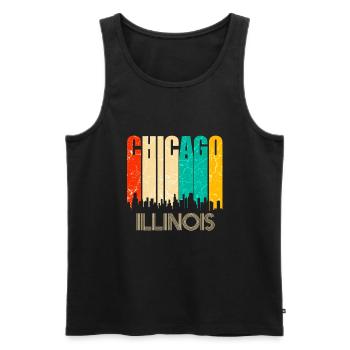 Chicago - Débardeur bio Premium Homme - noir - Devant - Michal (187cm)