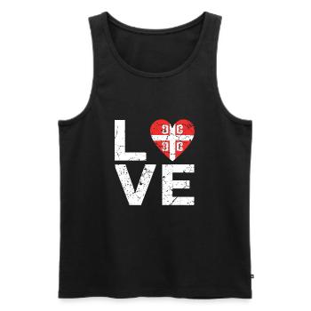 Ich liebe Serbien. - Männer Premium Bio Tank Top - Schwarz - Vorne - Michal (187cm)