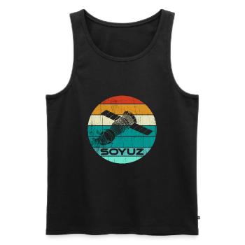 Sojus Raumschiff Sowjetunion - Männer Premium Bio Tank Top - Schwarz - Vorne - AI Model Male 178 light (178cm)