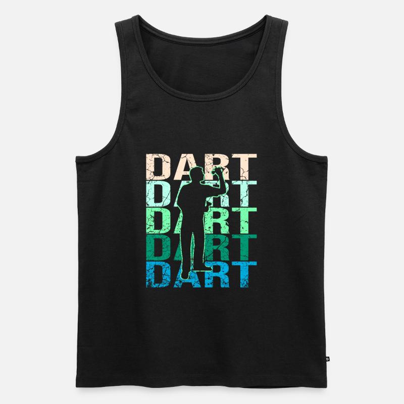 Dart Darts - Männer Premium Bio Tank Top - Schwarz