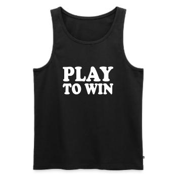 Play to win - Men's Premium Organic Tank Top - black - Front - AI Model Male 178 light (178cm)